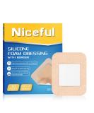 Niceful 10 Pcs Silicone Foam Dressing 1.6x 2 Waterproof Silicone Bandages for Wounds HSA FSA Eligible Absorbent Silicone Bandages Bed Sore Bandages Wound Care Dressing 1.6x 2 (10 Dressings) - Buy Online on GoSupps.com