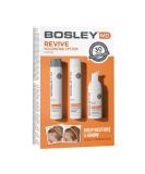 BosleyMD 3-Piece Hair Kit with Saw Palmetto for Longer, Thicker, Fuller Hair - Includes Shampoo, Conditioner, and Treatment - Color Safe - Buy Online on GoSupps.com