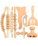 9-in-1 Wooden Therapy Massage Tool | Anti-Cellulite Maderoterapia Set for Body Shaping & Lymph Drainage - Buy Online on GoSupps.com