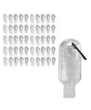 50 Pack 2oz Keychain Travel Bottles with Carabiner for Hand Sanitizer - Clear Plastic, Refillable & Bulk Pack - Buy Online on GoSupps.com