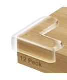 Gudui Corner Guards (12 Pack) - Clear L- Shaped Baby Proof Corner Protectors with High Resistant Adhesive Gel - Protect Child from Head Injuries on Tables, Furniture & Sharp Corners - 1.5x0.4 Inch - Buy Online on GoSupps.com