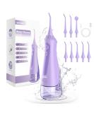 Sejoy Water Flosser - Rechargeable Cordless Teeth Cleaning Tool with 5 Modes, 8 Jet Tips - IPX7 Waterproof, Portable & Travel-Friendly (Purple) - Buy Online on GoSupps.com