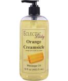 Orange Creamsicle Massage Oil 16 oz | Sweet Almond & Jojoba Oil | Preservative Free Aromatherapy Relaxation - Buy Online on GoSupps.com