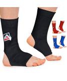 AQF MMA Ankle Support | Muay Thai Foot Brace Guard | Kickboxing Sprains Relief | Achilles Tendon Pain Protector | Elastic Compression Sleeve (Black M) - Buy Online on GoSupps.com