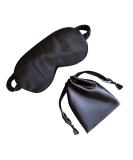 Luxury Silk Eye Sleep Mask | Satin Eye Cover for Optimal Sleep | Includes Silk Storage Bag - Black - Buy Online on GoSupps.com