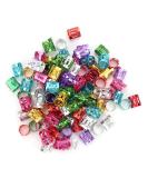 100 Colorful Aluminum Hair Mesh Rings - Adjustable Dreadlocks Cuffs Pearl Metal Hair Jewelry for Braid & Wig Accessories - Buy Online on GoSupps.com