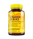 Nutravita Vitamin D3 3000iu & K2 100ug (MK7) - 120 Vegetarian Capsules for Bone, Muscle, and Immune Support - Buy Online on GoSupps.com