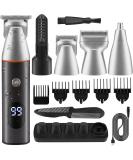 Telfun Beard Trimmer for Men - IPX7 Waterproof Electric Razor & Trimming Kit | Cordless Hair Clippers & Shaving Kit - Perfect Gifts for Men in Silver Gray - Buy Online on GoSupps.com