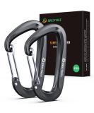 Brotree carabiner with 1200kg of resilience carabiner hooks with key rings/screw cap heavy load screw carabiner for hammocks camping hiking fishing etc. Wire gate 2 x black - Buy Online on GoSupps.com