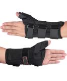 Wrist Brace with Thumb Spica Splint - Relief for De Quervain's Arthritis Carpal Tunnel & More | Left-M (6-7 - Buy Online on GoSupps.com