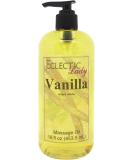 Vanilla Massage Oil 16 oz - Natural Aromatherapy with Sweet Almond & Jojoba Oil | Preservative Free Relaxation - Buy Online on GoSupps.com
