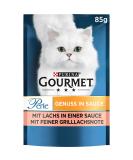 Gourmet Perle Delight in Sauce Wet Cat Food with Salmon - 26 Pack (26 x 85g) - Premium Nutrition for Cats - Buy Online on GoSupps.com