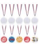 36 Pcs Design Your Own Award Medals Make Your Own Medals Kit DIY Award Medals for Kids with Ribbons Fun Craft Activity Kit for Parties School and Home, Party Favors Medals for Boys and Girls - Buy Online on GoSupps.com