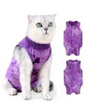 Yoolhamy Katzenbody | Professional Recovery Suit for Cats | Post-Op Castration & Wound Protection | E-Collar Alternative | Small Violet - Buy Online on GoSupps.com