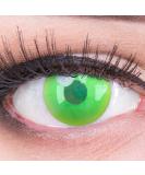 Colored Demon Nezuko Green Contact Lenses - Highly Opaque Anime Cosplay Lenses for Halloween & Carnival - 1 Pair with Free Lens Case - Buy Online on GoSupps.com