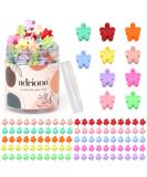 ADRIONE Mini Flower Hair Clip Flower Clips for Hair 100 Pack Baby Hair Clips Toddler Hair Clips for Fine Hair Colorful Small Flower Hair Clips for Women Girls Bangs Strong Grip Tiny Flower Hair Clips - Buy Online on GoSupps.com