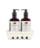 Beekman 1802 Honey & Orange Blossom Hand Care Set - Goat Milk-Based Wash & Lotion in Ceramic Caddy - 12.5 oz - Cruelty Free - Moisturizing for Dry Hands - Buy Online on GoSupps.com