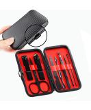 8-in-1 Manicure Set with Tweezers and Scissors - Stainless Steel Nail Clipper Pedicure Kit for Men and Women - Travel Case Included - Buy Online on GoSupps.com