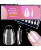Melous 240PCS Pre Buff Short Almond Soft Gel Nail Tips - Half Matte Full Cover Nail Tips - C3-240 Pcs - Buy Online on GoSupps.com