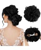 Vlasy Curly Wavy Messy Bun Hair Piece | Synthetic Chignon Hair Extension for Women & Girls (1# 60g) - Buy Online on GoSupps.com