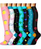 Aoliks Graduated Compression Socks 20-30 mmHg for Running Nurses Travel - Pink/Green/White/Black/Blue - Large/X-Large - Buy Online on GoSupps.com