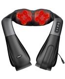 Takrink neck massage device 16 massage balls Shiatsu massage device shoulder degrees and Velcro reinforced adjustable 3 speed back massage device with 1.8m power cable black 1 - Buy Online on GoSupps.com