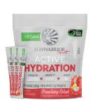 Sunwarrior Hydration Powder - Strawberry Colada Electrolyte Packets | Vegan Sugar-Free | 18 Stick Packs B12 & Elderberry | Active Hydration - Buy Online on GoSupps.com