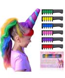 Kids Hair Chalk Set - Temporary Hair Color for Girls - Washable Hair Dye Kit - Perfect Gift for Easter, Birthdays - Blue, Pink, Purple, Green, Red, Yellow - Ages 4-10 - Buy Online on GoSupps.com
