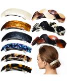 9-Piece Stylish Acetate Tortoise Shell Hair Barrettes for Women - Large Clips for Thick Hair - French Design Hair Accessories - Buy Online on GoSupps.com