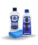 Bar Keepers Friend Powder and Power Cream Cleaner. Barkeepers Multi Surface & Stain Remover bundled with Power Cream and Microfibre Cloth for Bartenders or Home Cleaning UK - Buy Online on GoSupps.com