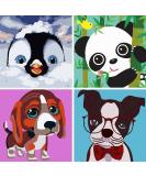 Labeol 4 Paint by Numbers Kit for Kids and Adults - DIY Acrylic Oil Painting Set - Beginner Crafts - Perfect Gift Decor - 8x8 (Chic) - Buy Online on GoSupps.com