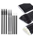Canvalite 300 Pcs Disposable Mascara Wands, Lip Wands & Micro Applicators Set - 100 Pcs Each of Eyelash Brushes, Lipstick Wands & Makeup Brushes in Black - Buy Online on GoSupps.com