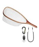 SlimFly Fly Fishing Landing Net - Soft Rubber Mesh Trout Net with Catch and Release Feature - Black Magnet/Square Head Design - Small Holes for Gentle Fish Handling - Buy Online on GoSupps.com