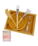 Face Mask Mixing Bowl Set - Bamboo DIY Facial Tools for Skin Care | Complete Mixing Tool Kit with Bowl Spatula Spoon & Brush Applicator - Buy Online on GoSupps.com
