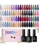 Beetles Gel Nail Polish Kit - 36 Popular Colors with Base, Glossy & Matte Top Coat - All Seasons Solid Sparkle Glitters - Perfect Gift for Women - Buy Online on GoSupps.com