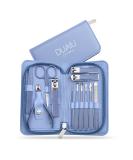 12-Part Stainless Steel Manicure Set for Men & Women - Professional Nail Care & Pedicure Kit - Perfect for Travel - Duaiu Blue - Buy Online on GoSupps.com