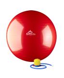 Black Mountain Products 2000lbs Static Strength Exercise Stability Ball 55cm Red | Includes Pump - Buy Online on GoSupps.com