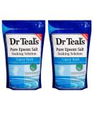 Dr. Teal's Pure Epsom Salt Vapor Bath Soaking Solution Gift Set - Menthol Camphor & Spearmint Essential Oils for Sinus Relief (2 Pack, 2lbs each) - Buy Online on GoSupps.com