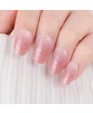 22 pcs Glitter Semi Cured Gel Nail Strips Pink Gradient Nail Gel Polish Wraps Soft Self-Adhesive Nail Full Wraps Nail Strips Sticker Nail Tips Christmas Nail Wraps Sticker Decals Glitter Gradient Pink - Buy Online on GoSupps.com