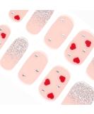 Danni & Toni Half Hardened Gel Nail Films - Sweet Love Red Heart Glossy UV Gel Nail Foil Stickers | Self-Adhesive 28 Pack - Buy Online on GoSupps.com