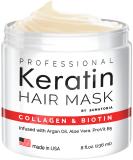 Professional Keratin Hair Mask for Nourishment & Repair - Made in USA with Biotin, Collagen & Coconut Oil - Pro-Vitamin B5 Protein Mask for All Hair Types - Buy Online on GoSupps.com