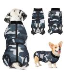 Slowton Dog Recovery Suit - Soft Breathable Anti-Wound Protection for Post-Op Dogs | Zipper & E-Neck Band | M Camouflage - Buy Online on GoSupps.com