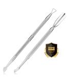 NANTuYo 2PCS Cuticle Pusher and Cutter Set - Professional Grade Stainless Steel Cuticle Remover Kit for Fingernails and Toenails - Buy Online on GoSupps.com