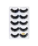 Buy 5 Pairs of Long Thick 3D Imitated Water Mane Eyelashes - Handmade & Reusable for Cosplay - Invisible Band - Black - Buy Online on GoSupps.com