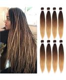 Leeven 30 Inch Pre Stretched Braiding Hair Extension for Woman 8 Packs EZ Braids Yaki Hot Water Setting Kanekalon Hair for Braiding Pre Stretched Ombre Braiding Hair /30 Inch 1B3027# 30 Inch (Pack of 8) 1B/30/27# - Buy Online on GoSupps.com
