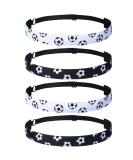 4 Pieces Non-slip Soccer Headband Adjustable Football Hairband for Girl Sport (White, Black) - Buy Online on GoSupps.com