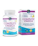 Nordic Naturals Complete Omega 1000 mg - Lemon Soft Gels | 60 Count - Premium Fish Oil Supplement - Buy Online on GoSupps.com