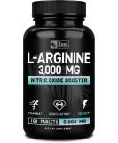 Maximum Strength L-Arginine 3000mg Tablets | Nitric Oxide Booster for Muscle Growth, Energy & Vascular Function - 150 Count - Buy Online on GoSupps.com