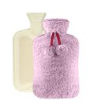 Vicloon Hot Water Bottle 2L Hot Water Bag with Cover Soft Fluff Baby Hot Water Bottle Provide Warmth and Comfort for Neck Waist Gift for Birthday Christmas Father's&Mother's Day(Wine Red) - Buy Online on GoSupps.com