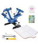 VEVOR Screen Printing Machine, 4 Color 1 Station 360 Rotable Silk Screen Printing Press, 21.2x17.7in / 54x45cm Screen Printing Press, Double-Layer Positioning Pallet for T-Shirt DIY Printing - Buy Online on GoSupps.com